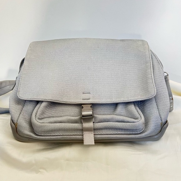 Auth PRADA Bag • Authentic Prada Crossbody Shoulder Bag in Silver Nylon - Picture 1 of 14